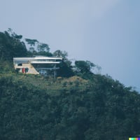 A house in a mountain_  Realizzato il 24_11_2022_ con DALL-E