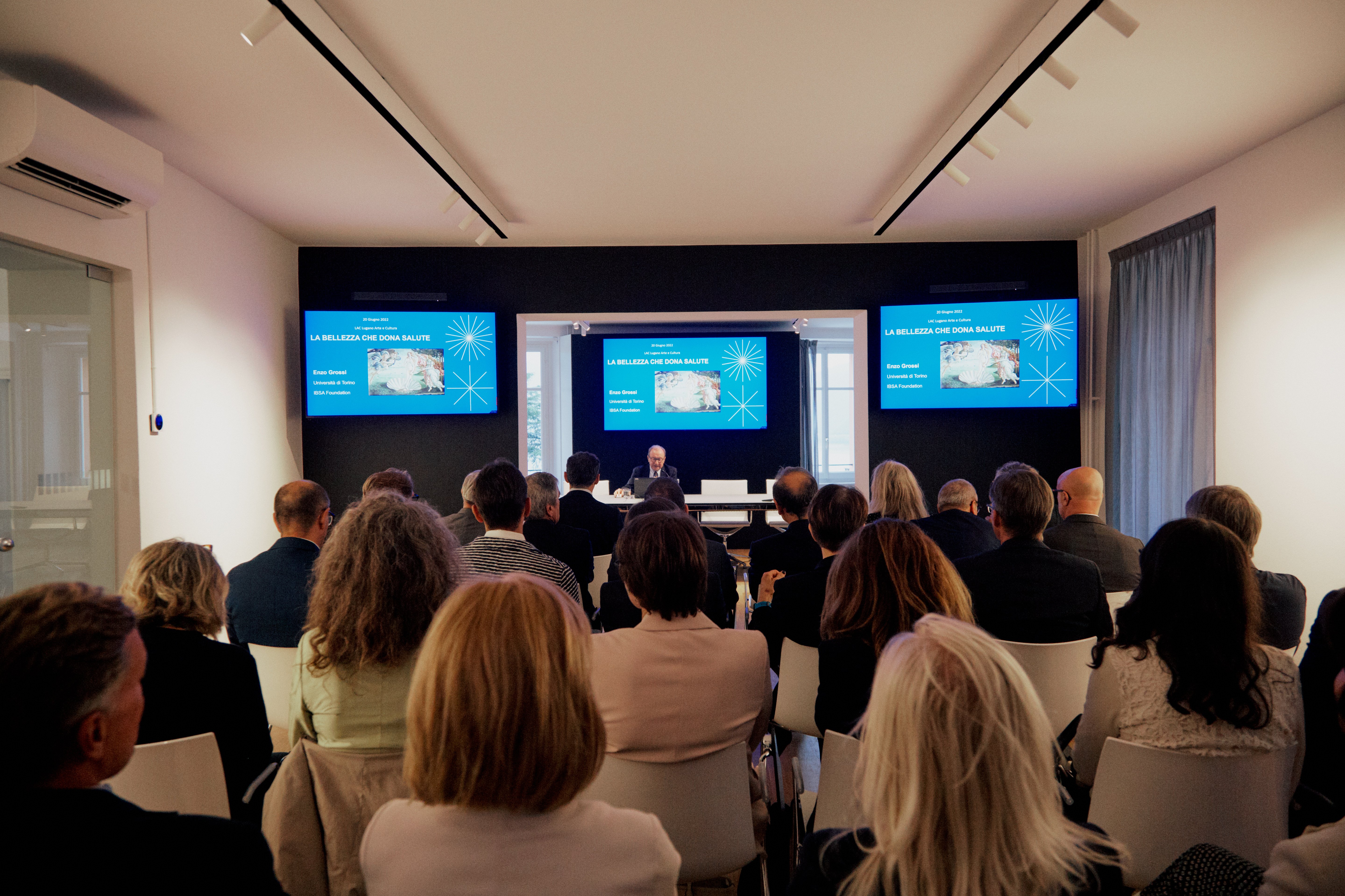 7 – 20.09.2023 – IBSA Foundation _ inaugurazione Casa Carlo Cattaneo, Lugano – un momento degli incontri pomeridiani della Fondazione - 9P0B0611
