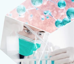 Grafica IBSA Foundation Fellowship Bando 2026 con ricercatore in laboratorio che utilizza provette, su sfondo scientifico stilizzato
