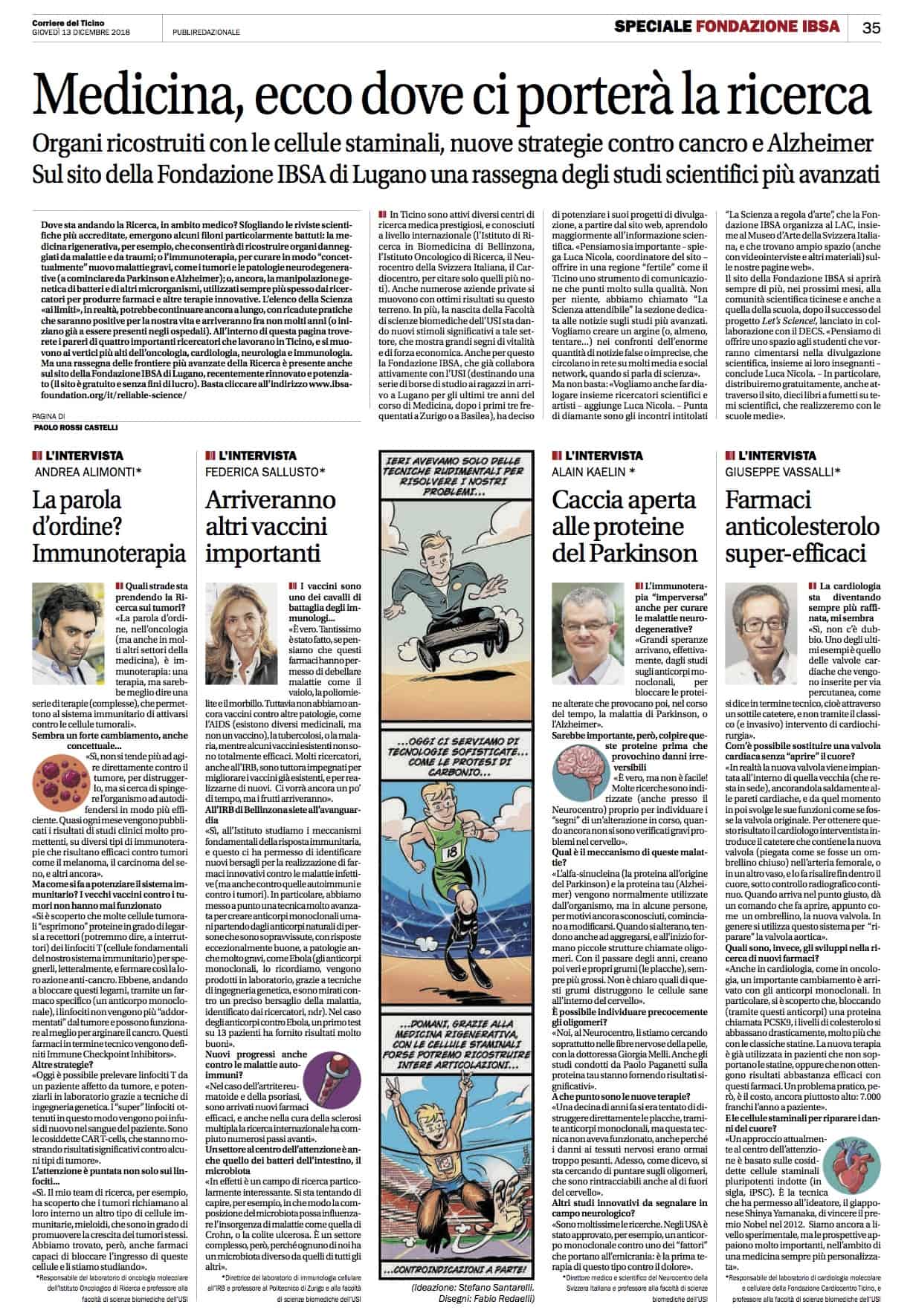 pagina corriere del ticino