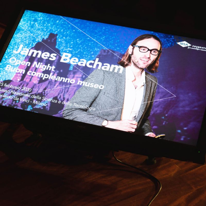 James Beacham a Milano per la Open Night, 15 Febbraio 2020.