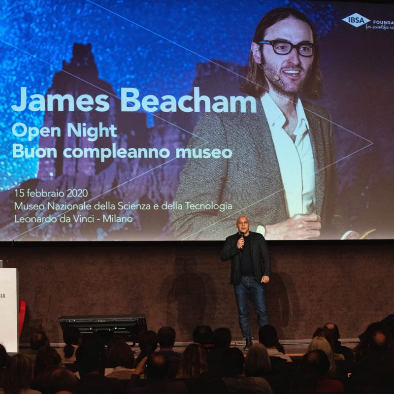 James Beacham a Milano per la Open Night, 15 Febbraio 2020.